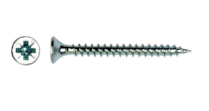 Pgb-fasteners spaanplaatschroef VK-Z 4,50x45 voldraad Zn - 200st.