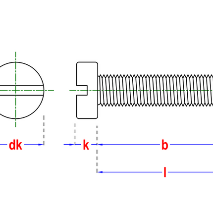 Pgb-fasteners metaalschroef CK DIN 84 M 3x10 voldraad Zn -200st.