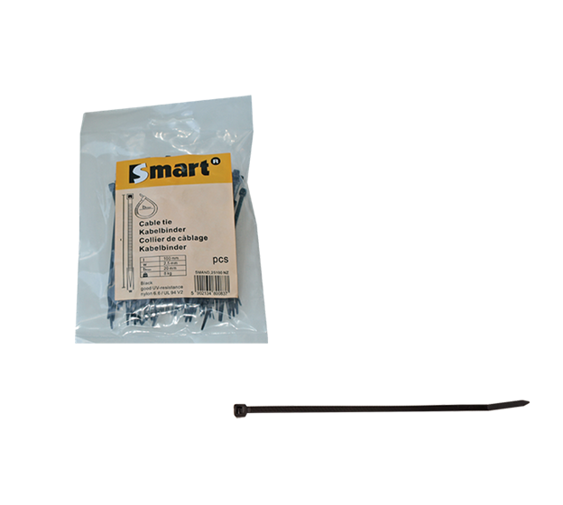 Pgb-europe SMART nylon kabelband zwart 4,8x370 - 100st.