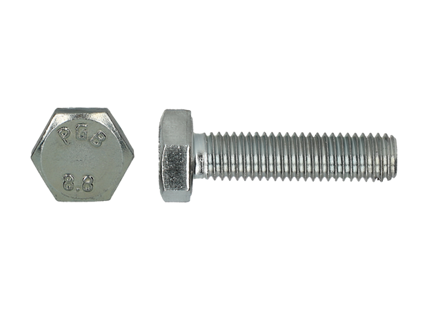 Pgb-fasteners zeskanttapbout 8.8 DIN 933 M 8x45 Zn voldraad - 200st.