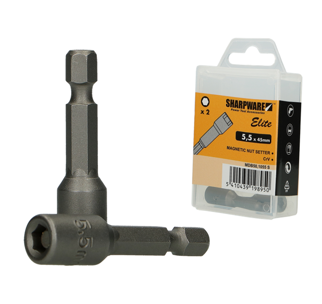 Sharpware Magnetische dopbits 45mm SW 13mm (2 stuks)