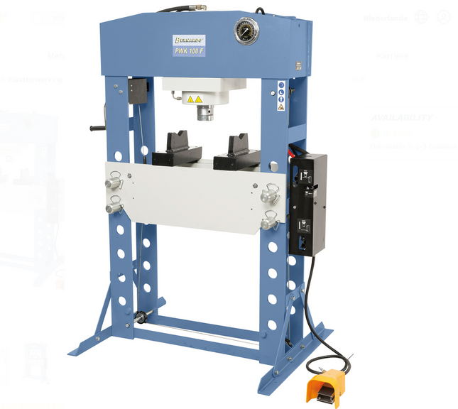 Bernardo Pneumatische Werkplaatspers PWK 100 F - 06-1719