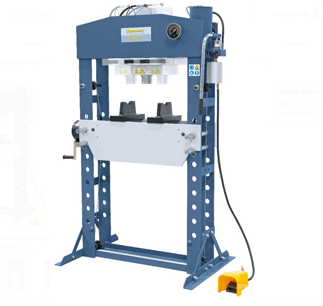 Bernardo Pneumatische Werkplaatspers PWK 75 F - 06-1718