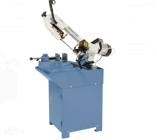 Metaal Bandzaagmach EBS 150 GC 230V incl. onderstel - 04-1056