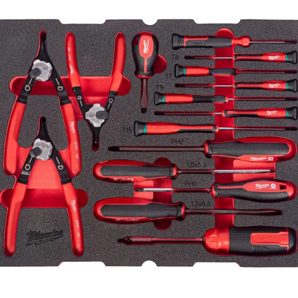 Milwaukee PACKOUT Schroevendraaier- en borgveertangenset 44-delig - 4932501876
