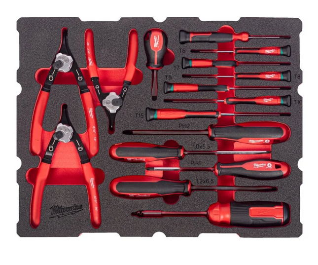Milwaukee PACKOUT Schroevendraaier- en borgveertangenset 44-delig - 4932501876