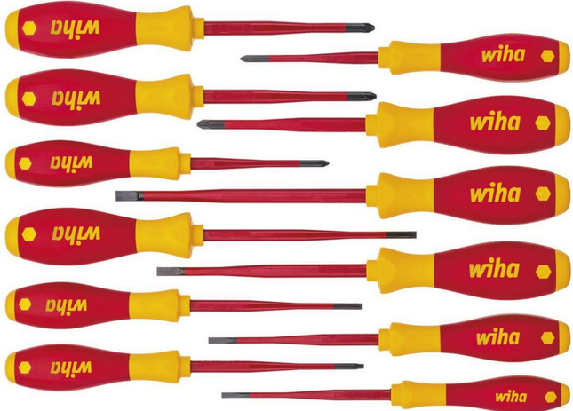 Wiha schroevendraaierset SoftFinish electric slimFix 12-delig