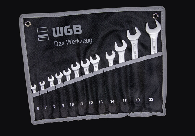 WGB 12-dlg. steek ring sleutelset in roltas