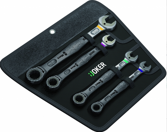 Wera Steek-/ring ratelsleutelset inch 4-delig