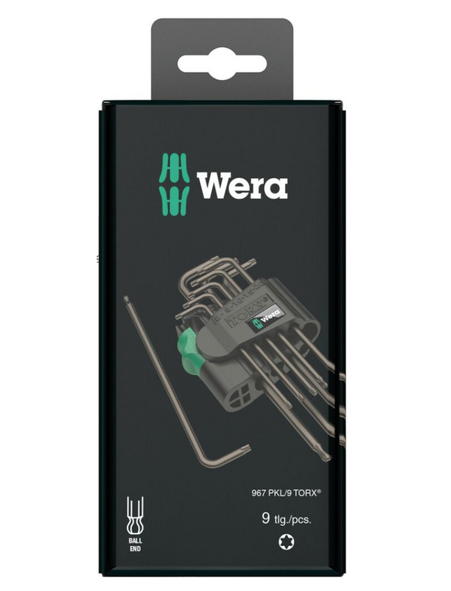 Wera 967 PKL/9 SB TORX® Stifsleutelset, BlackLaser