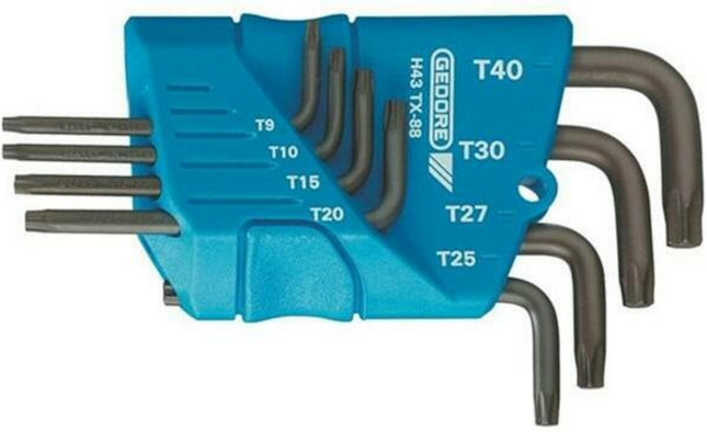 Gedore Stiftsleutelset 9-dlg TORX T7-T40
