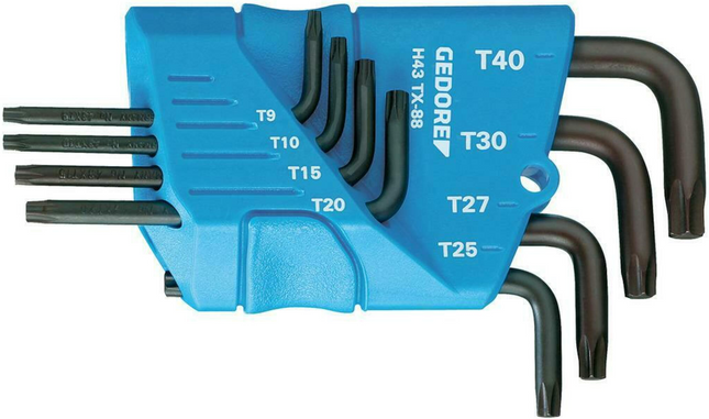 Gedore stiftsleutelset 8-dlg TORX T10-T45
