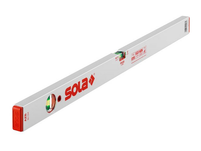Sola Alu blokwaterpas AZB60 60cm 2 libellen 0,50mm/m zilver