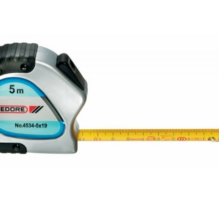 Gedore rolbandmaat 5m 19mm met vastzetknop