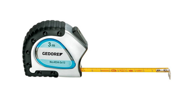 Gedore rolbandmaat 3m 13mm met vastzetknop