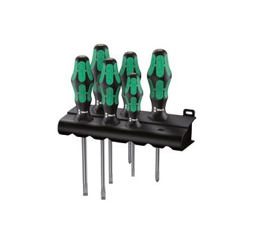 Wera 334/355/6 schroevendraaierset Kraftform Plus Lasertip + houder