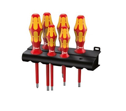Wera 160 i/6 schroevendraaierset Kraftform Plus Serie 100 + houder