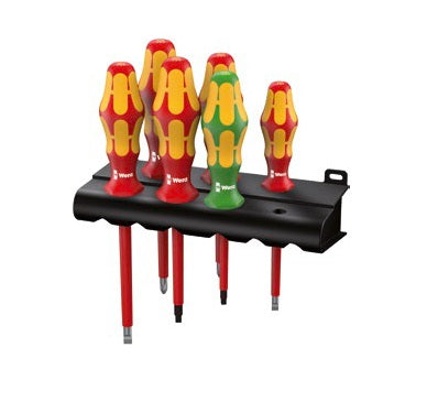 Wera 160 i/168 i/6 schroevendraaierset Kraftform Plus Serie 100 + houder