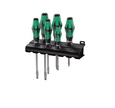 Wera 334/355 SK/6 schroevendraaierset Kraftform Plus Lasertip + houder