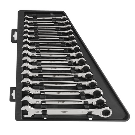 Milwaukee Ringratel-steeksleutelset Maxbite 15-delig - 4932464994