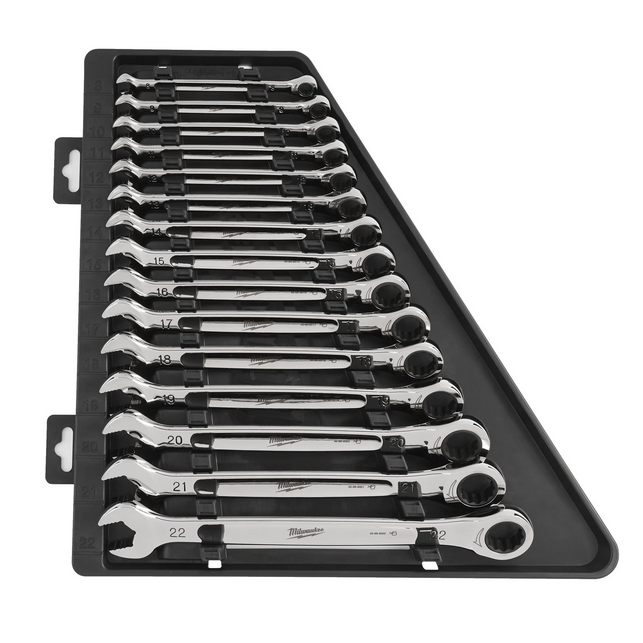 Milwaukee Ringratel-steeksleutelset Maxbite 15-delig - 4932464994