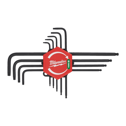 Milwaukee L-vormige Torx inbussleutelset 9-delig - 4932492693