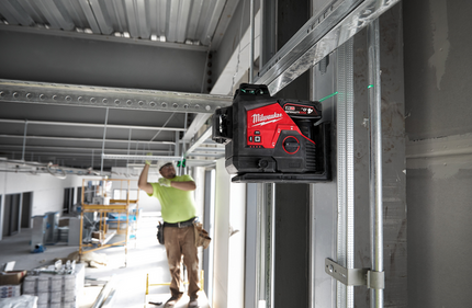 Milwaukee M12 3PLKIT-401P Kruislijnlaserset met 3x360°groen
