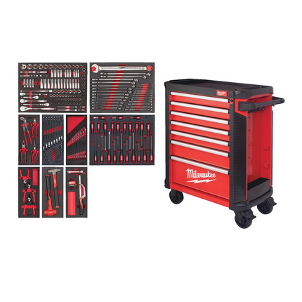 Milwaukee TOOLGUARD Gevulde gereedschapswagen met 7 lades - 4932498185