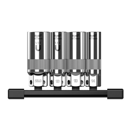 Milwaukee bougiedopsleutelset op rail 3/8" 4-delig - 4932498383