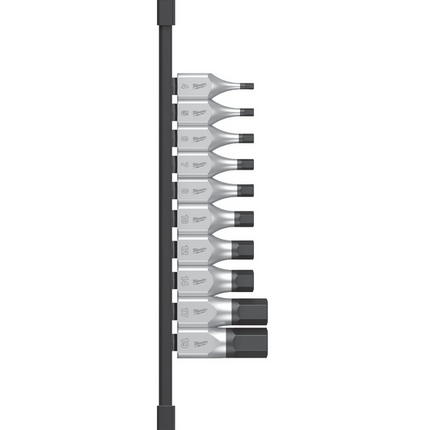 Milwaukee metrische hex bit doppenset 1/2˝ aandrijving 10-delig - 4932480853