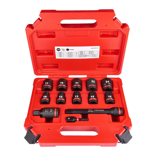 Milwaukee 1/2 dopsleutelset 13-delig - 4932480456