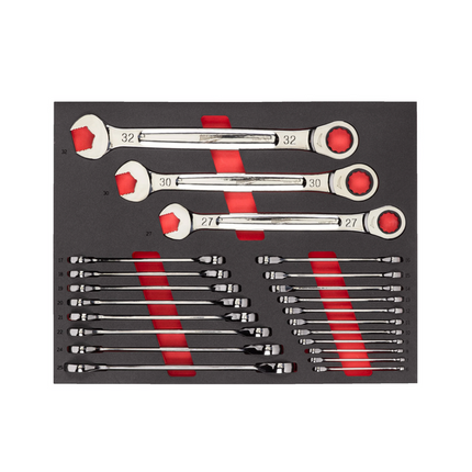 Milwaukee ratelende metrische combinatiesleutelset Maxbite 22-delig - 4932493248
