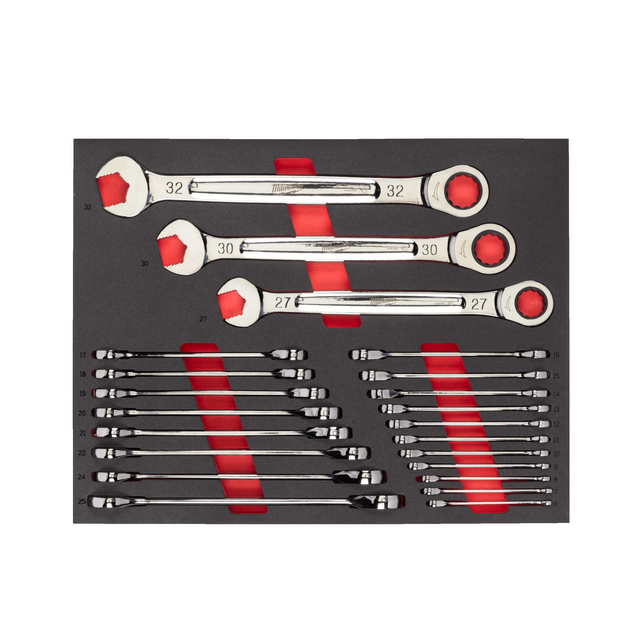 Milwaukee ratelende metrische combinatiesleutelset Maxbite 22-delig - 4932493248