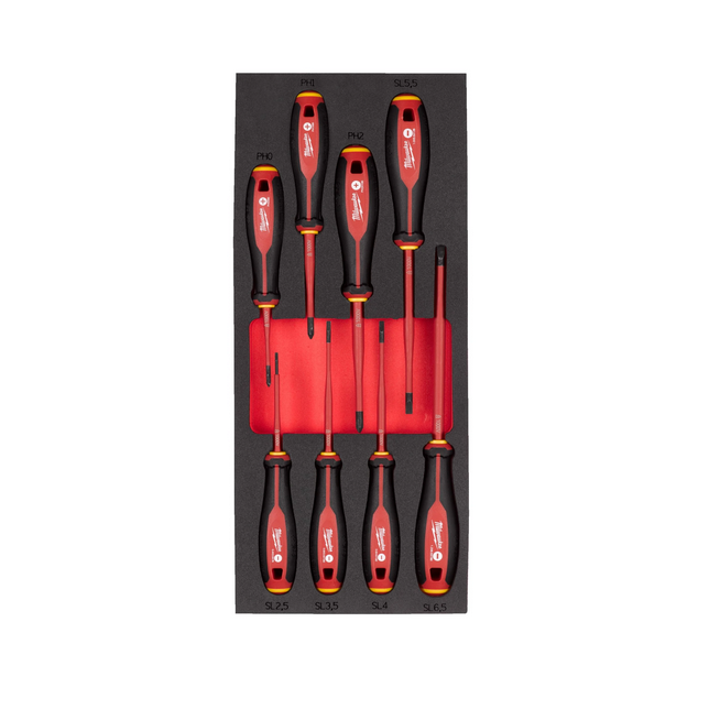 Milwaukee VDE schroevendraaierset Tri-Lobe foam inlay 8-delig - 4932493249