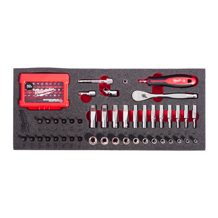 Milwaukee 1/4'' doppenset Foam Inlay 76-delig - 4932499293