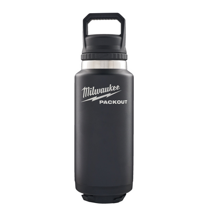 Milwaukee Packout fles 1065ml zwart met deksel - 4932493468