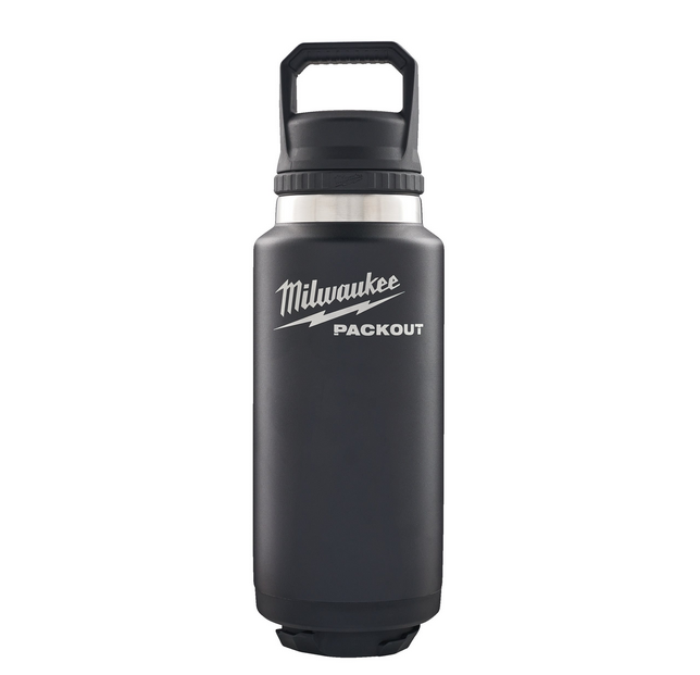 Milwaukee Packout fles 1065ml zwart met deksel - 4932493468