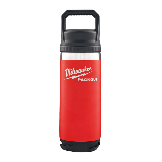 Milwaukee Packout fles 532 ml rood met deksel - 4932493991