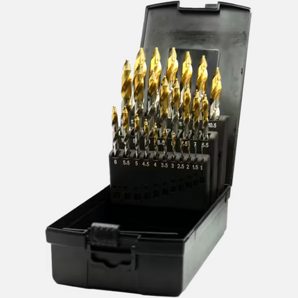 International Tools 1-13x0‚5 mm ECO PRO HSS Set Spiraalboren Step-point - 191351300