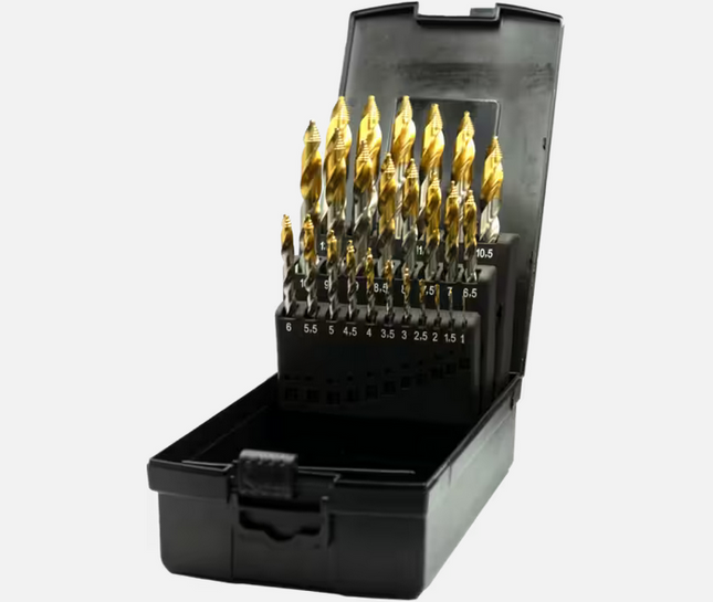 International Tools 1-13x0‚5 mm ECO PRO HSS Set Spiraalboren Step-point - 191351300