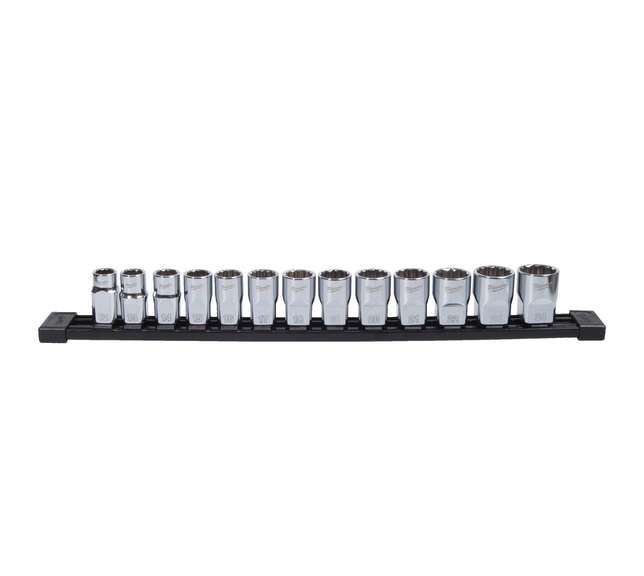 Milwaukee Metrische 12-kant doppenset 1/2″ aansluiting - 4932498797