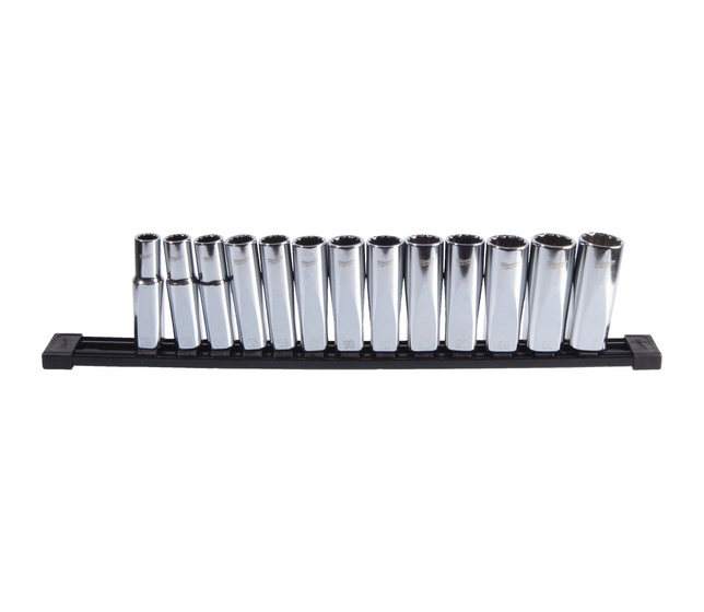 Milwaukee Metrische diepe 12-kant doppenset 1/2″ aansluiting - 4932498798