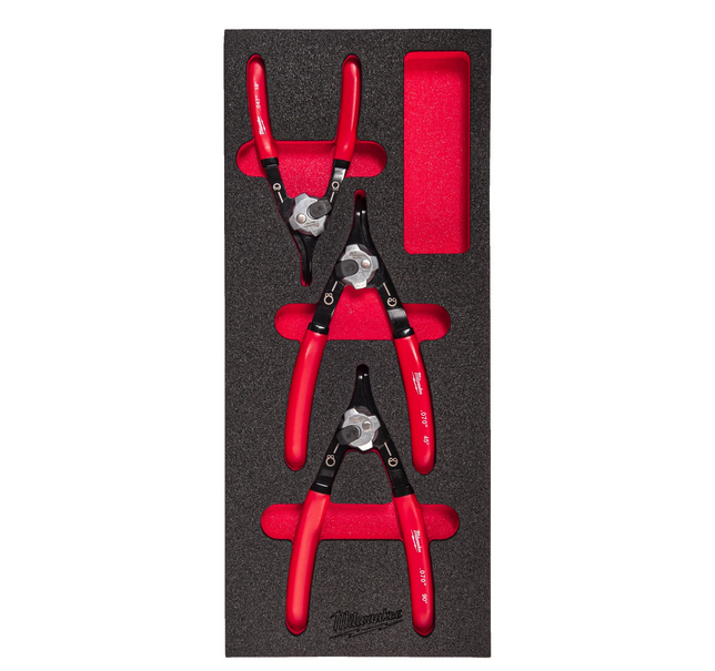 Milwaukee borgveertangen 3-delig in foam inlay - 4932493632