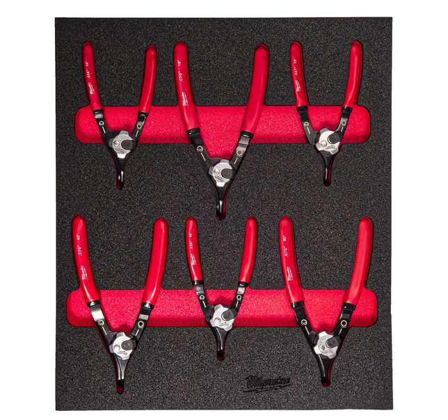 Milwaukee borgveertangen 6-delig in foam inlay - 4932493633