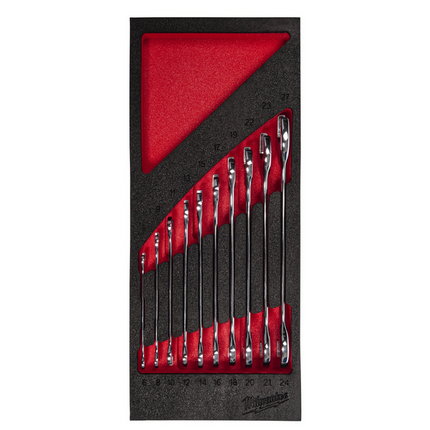 Milwaukee steeksleutelset 10-delig in foam inlay - 4932493629