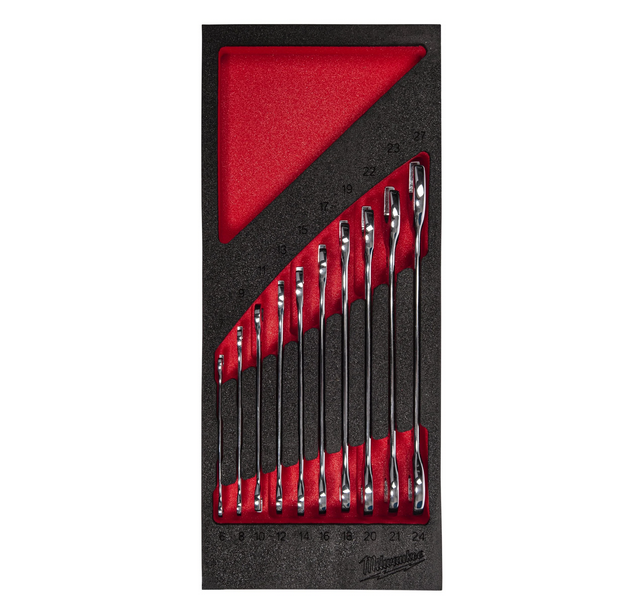 Milwaukee steeksleutelset 10-delig in foam inlay - 4932493629