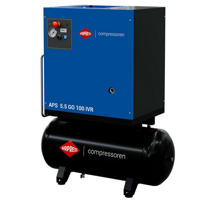 Airpress Schroefcompressor APS 5.5 GO 100 Combi IVR 5.5 pk/4 kW - 361905-100-IVR