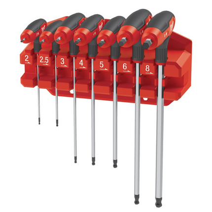 Milwaukee Zeskant inbussleutels met comfort grip 7-delig - 4932498677