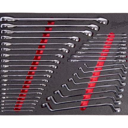 Milwaukee gemengde steeksleutelset 36-delig in foam inlay - 4932500758