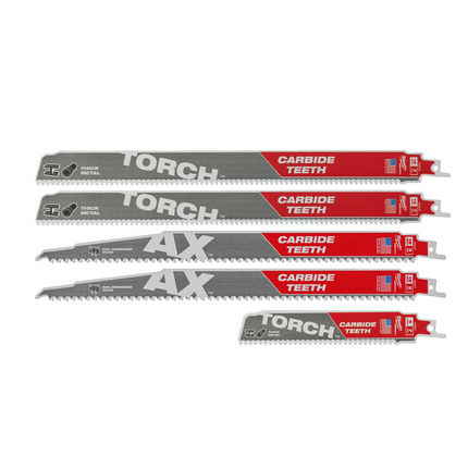 Milwaukee reciprozaagbladen hardmetalen sloopmessen set 5 stuks - 49472206